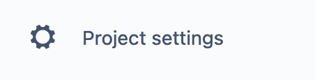 Project Settings navigation in Jira