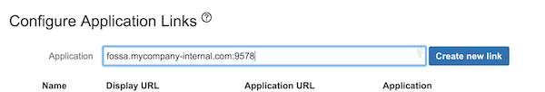 Add Application Link dialog