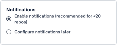 Notifications settings, issues only