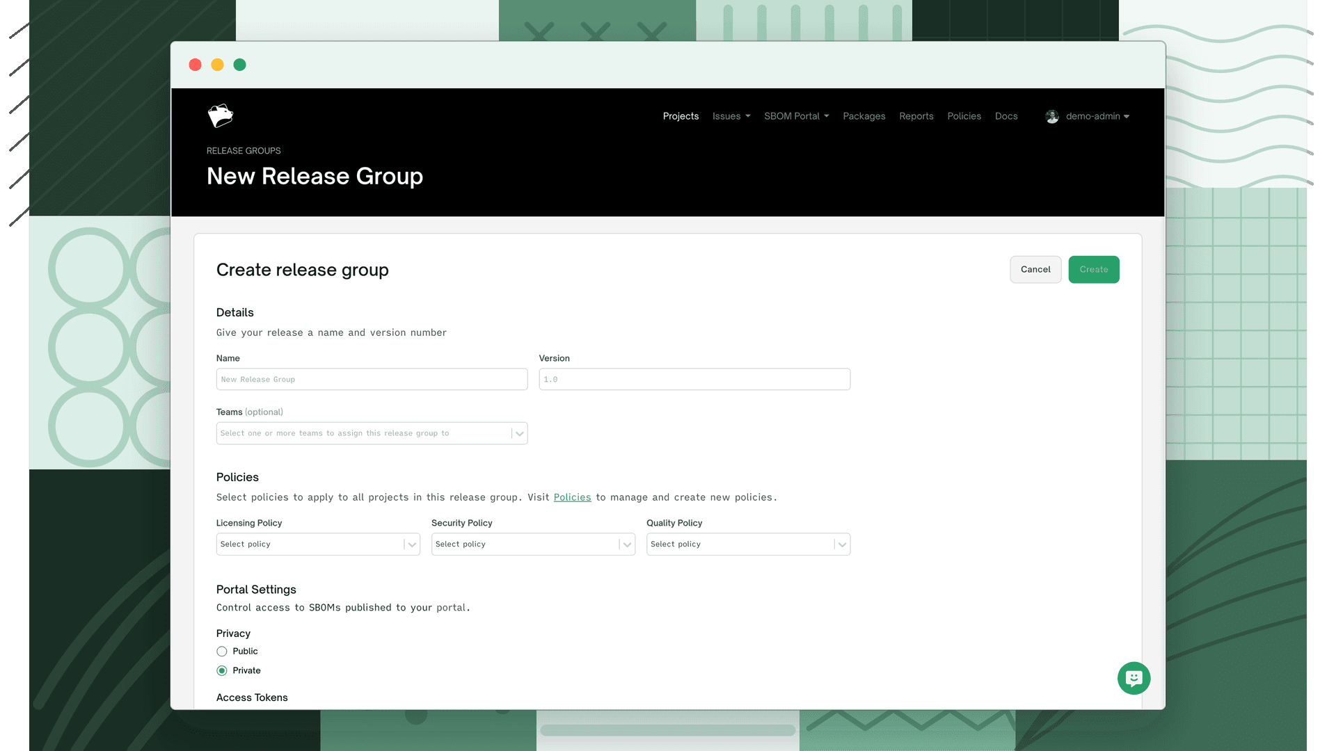 Name and Version fields for the first release